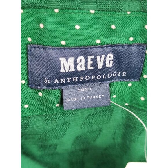 Maeve by Anthropologie Women's Green Long Sleeve Tiered Tunic Dress Size Small - Picture 4 of 12